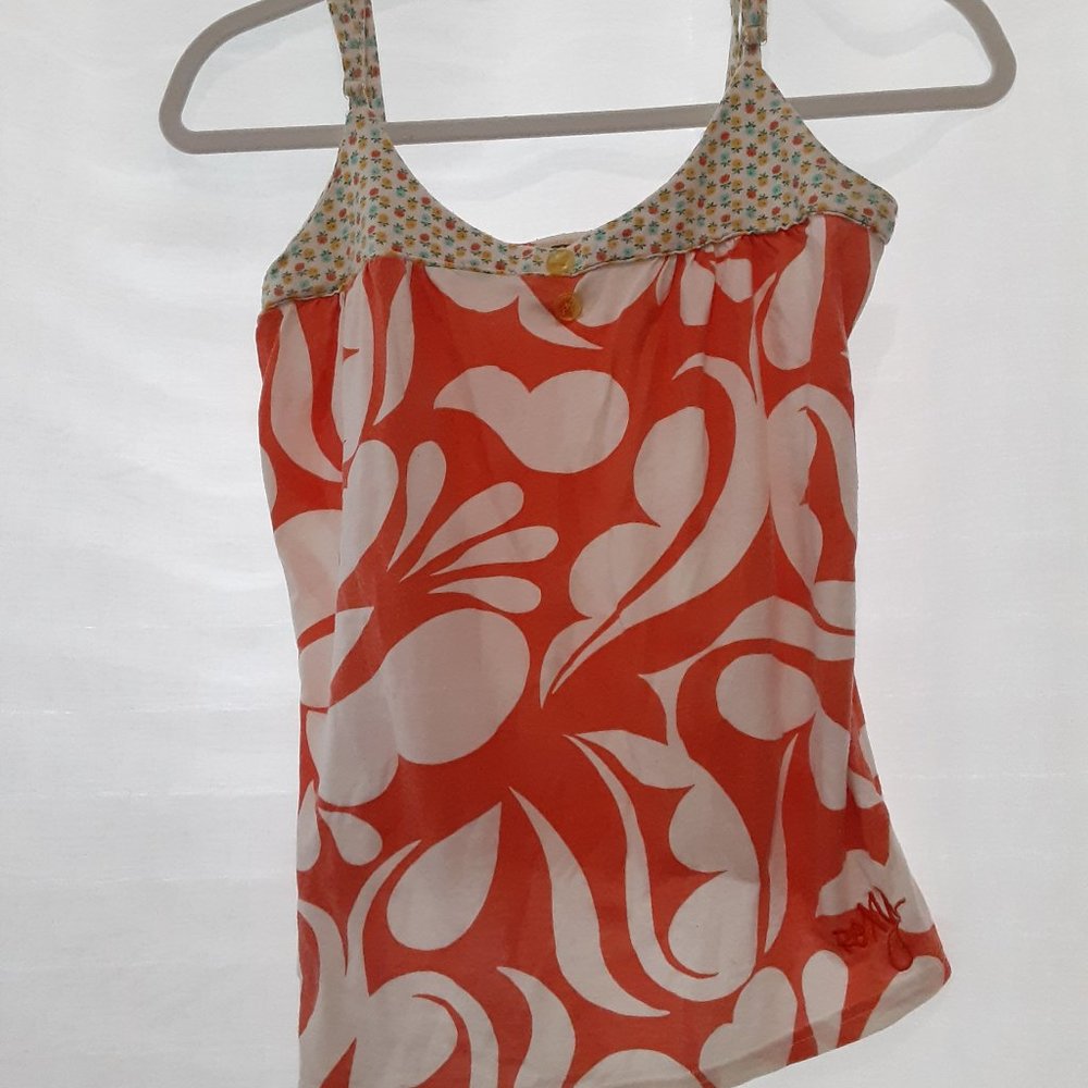 Roxie Floral Orange & White Tanktop (M)